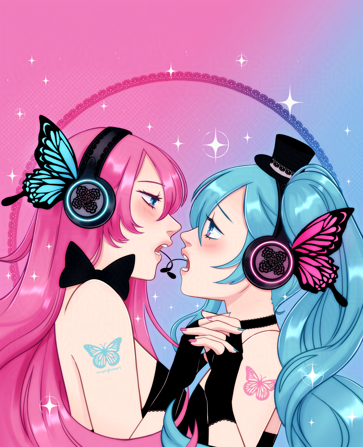 Miku x Luka Magnet Art Print (8.5x11)