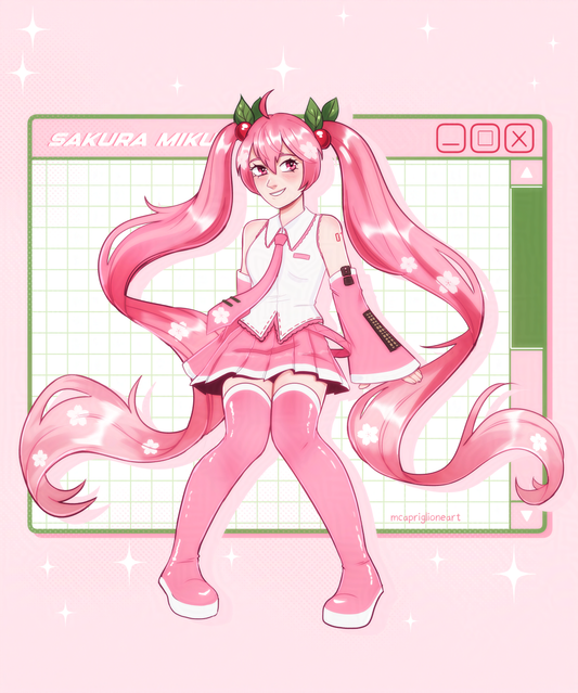 Sakura Miku Art Print (8.5x11)