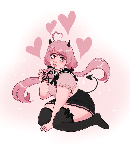 Chubby Valentines Art Print (8.5x11)