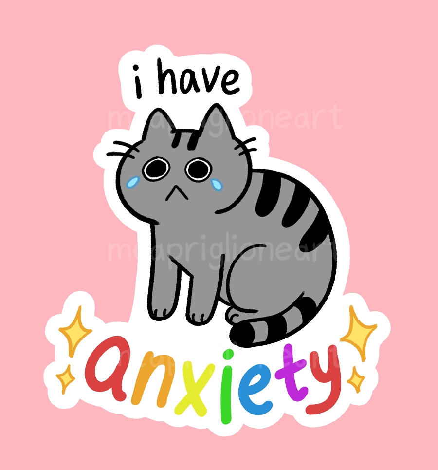 I Have Anxiety Raccoon Sticker