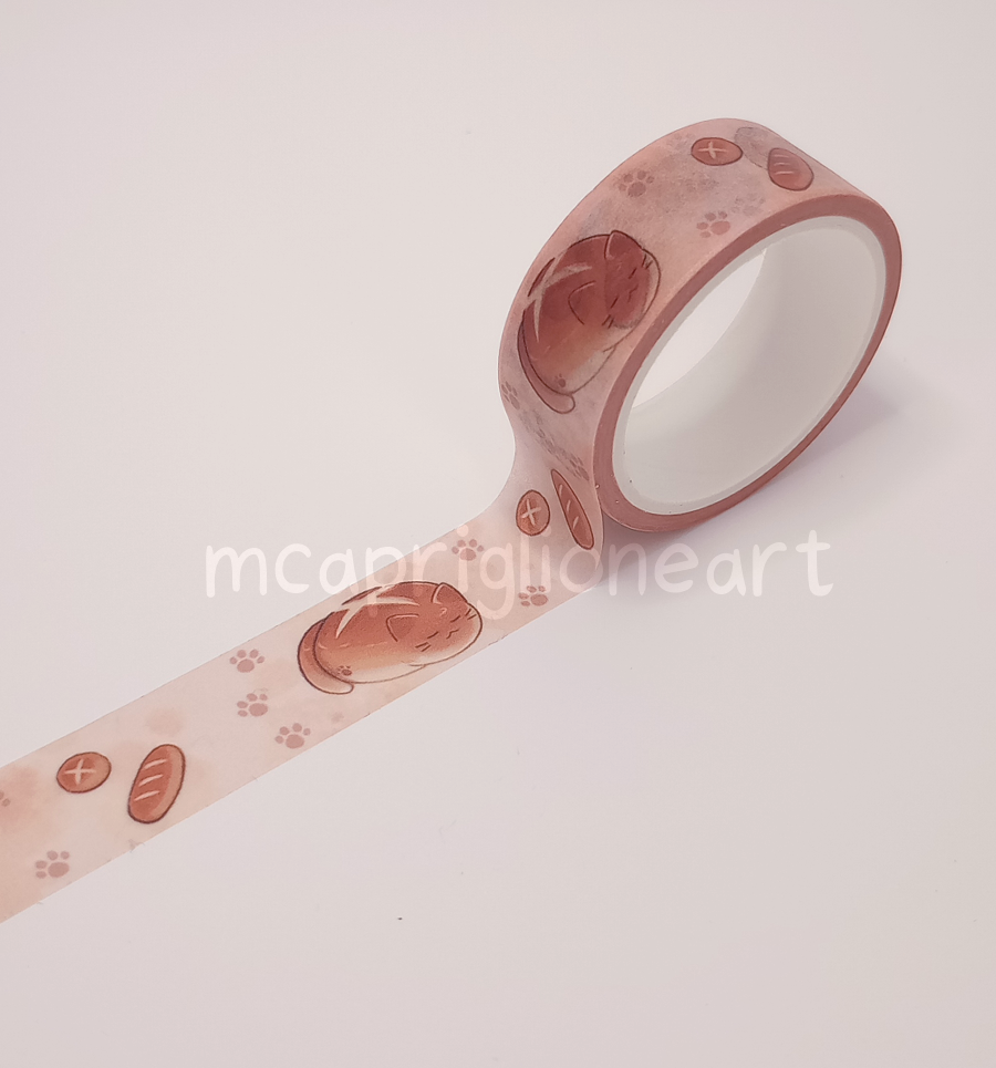 Bread Roll Cat Washi Tape