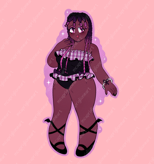 Chubby Bathing Suit Sticker