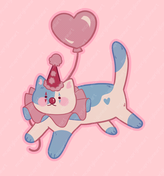 Clown Cat Sticker