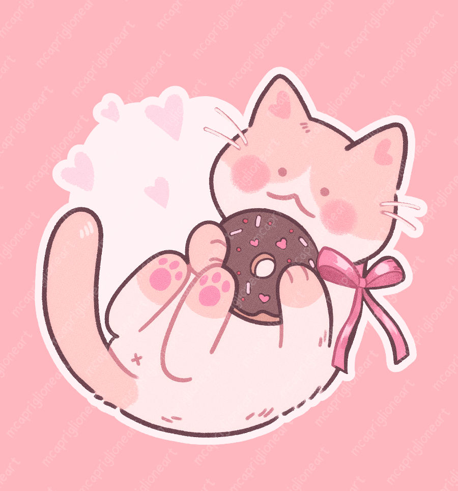 Donut Cat Sticker