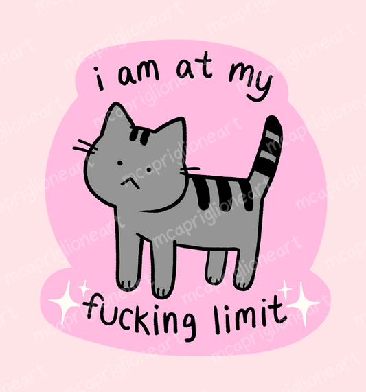 I am at my Limit Cat Sticker