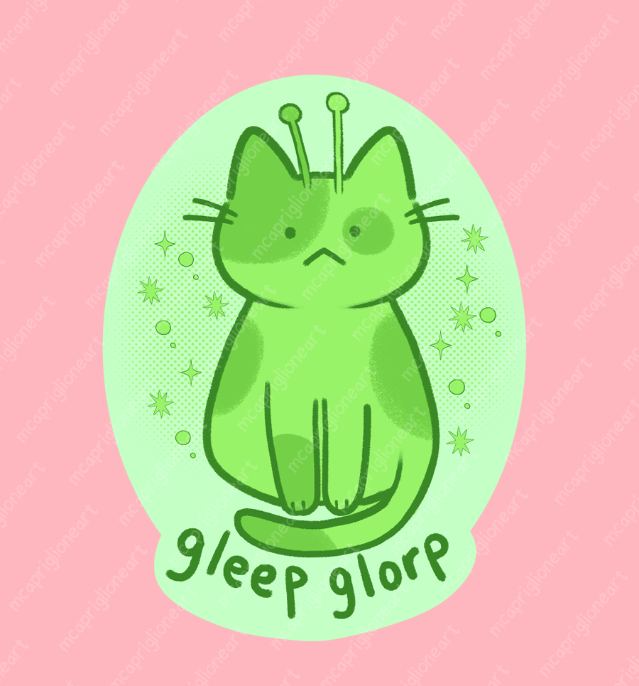 Gleep Glorp Cat Sticker