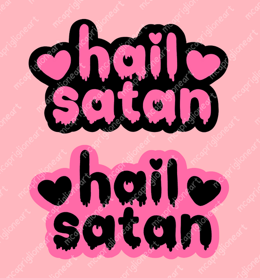 Hail Satan Stickers