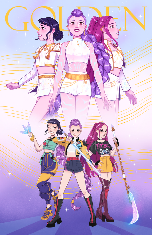 KPop Demon Hunters Huntrix Print 11x17