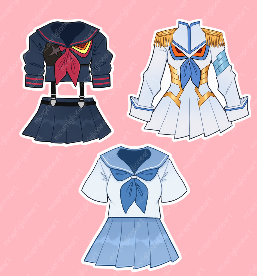 Kill la Kill Outfit Stickers