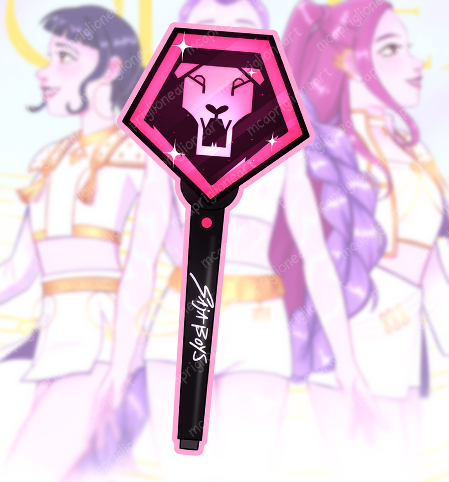 KPop Demon Hunters Light Sticks Stickers