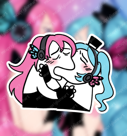 Miku x Luka Magnet Meme Sticker