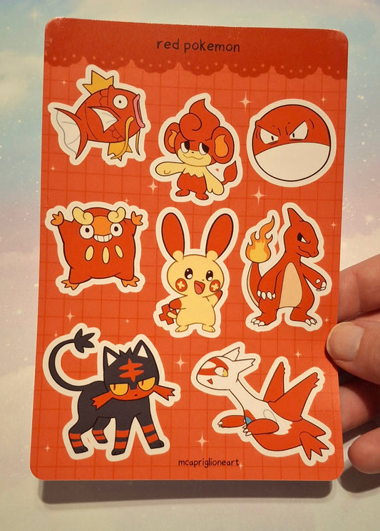 Pokemon of the Rainbow Sticker Sheets (10 Designs Available)