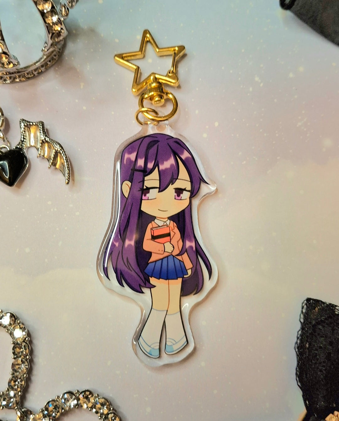 Doki Doki Literature Club Double Sided Epoxy Charms (Blood and Horror Warning)
