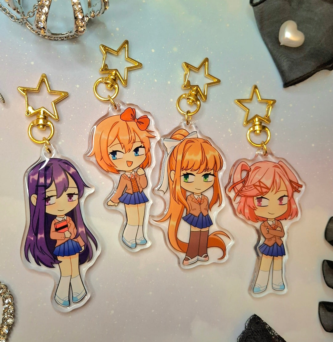 Doki Doki Literature Club Double Sided Epoxy Charms (Blood and Horror Warning)