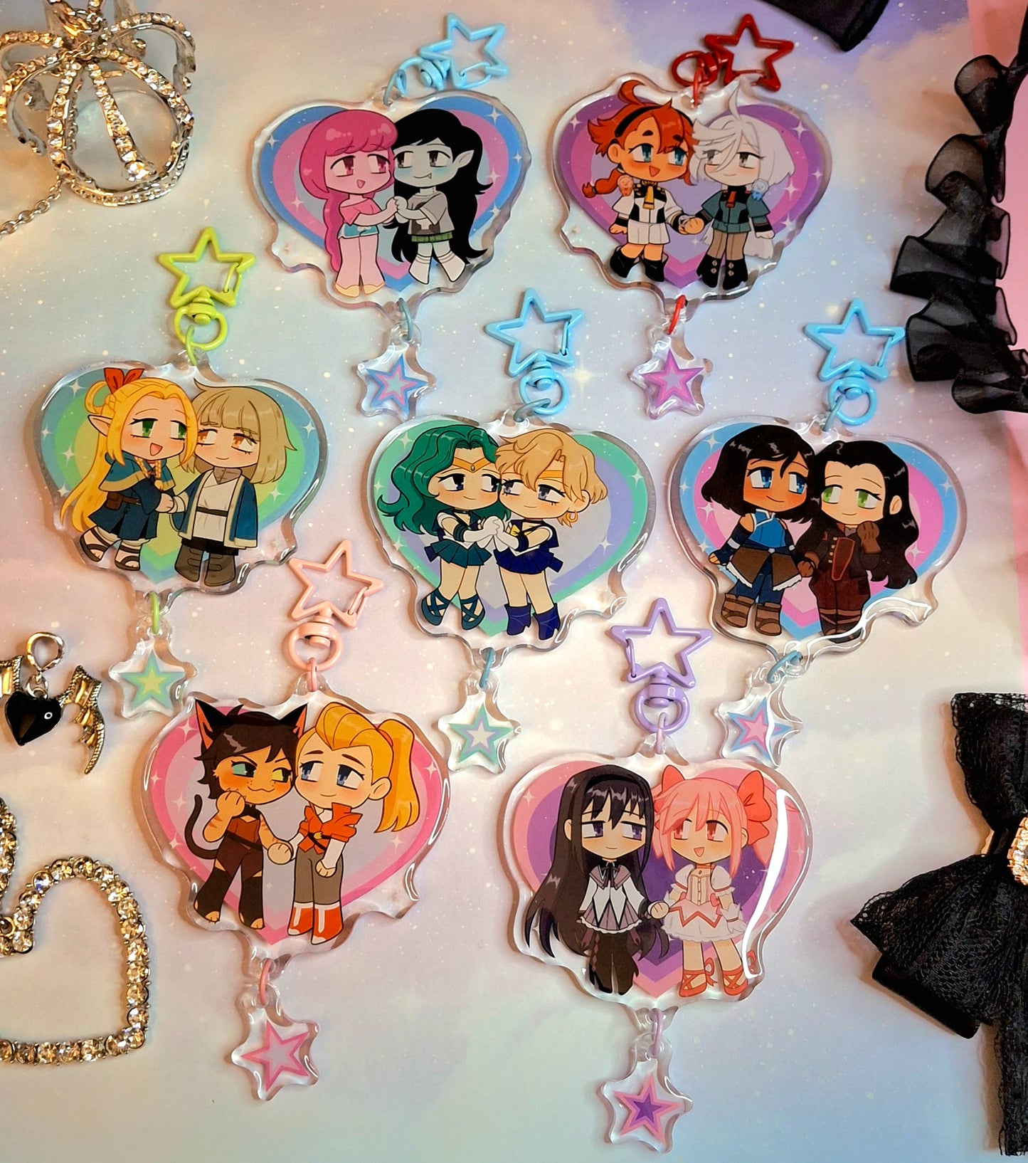 Yuri Couples Epoxy Acrylic Charms