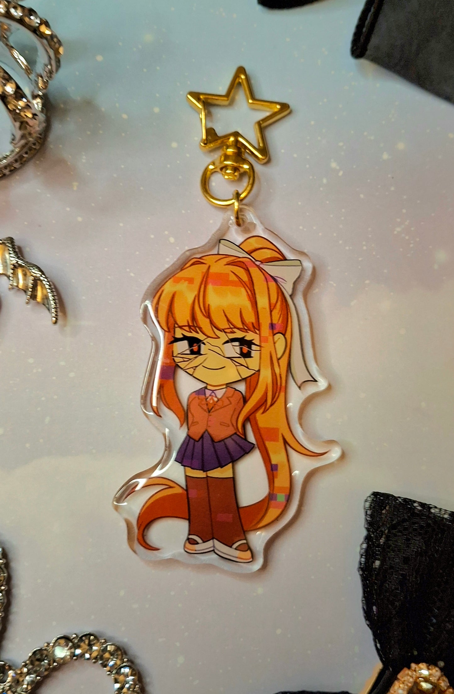 Doki Doki Literature Club Double Sided Epoxy Charms (Blood and Horror Warning)
