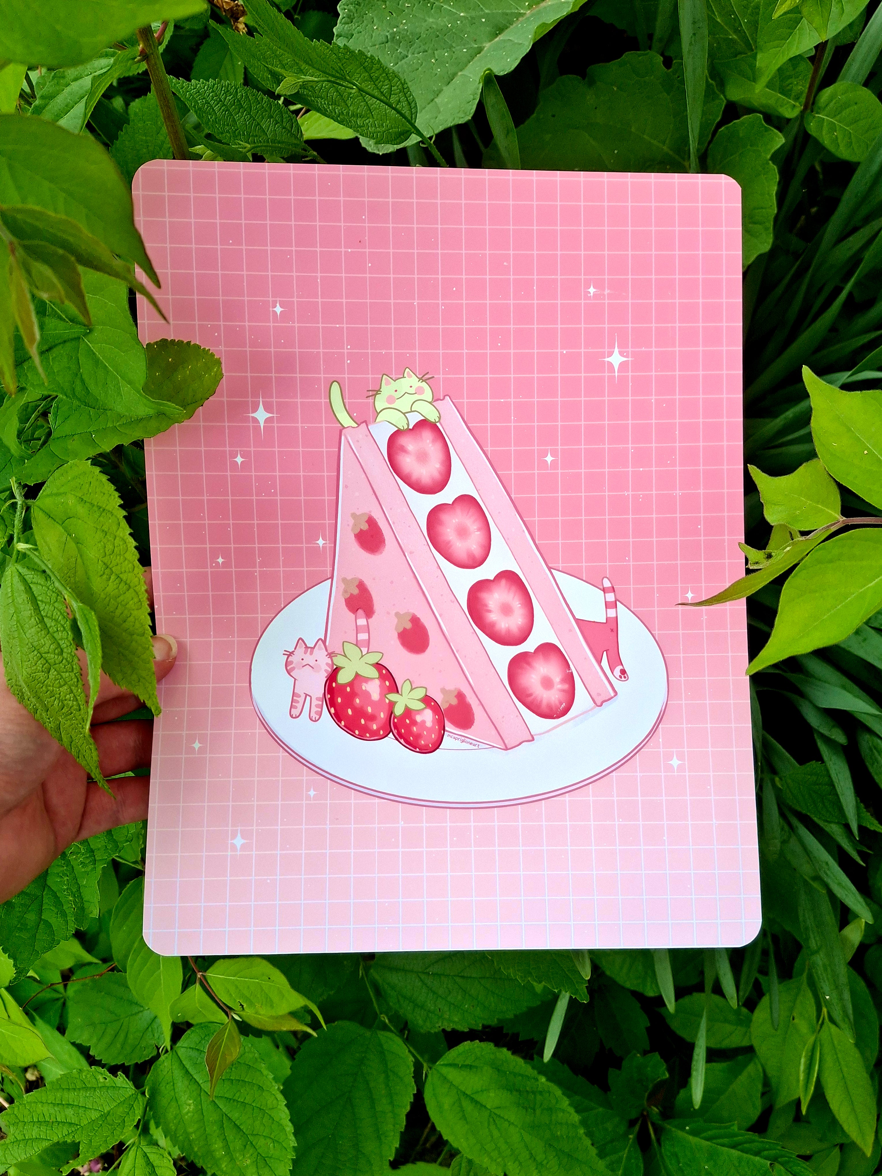 Strawberry Sando Art Print (8.5x11)