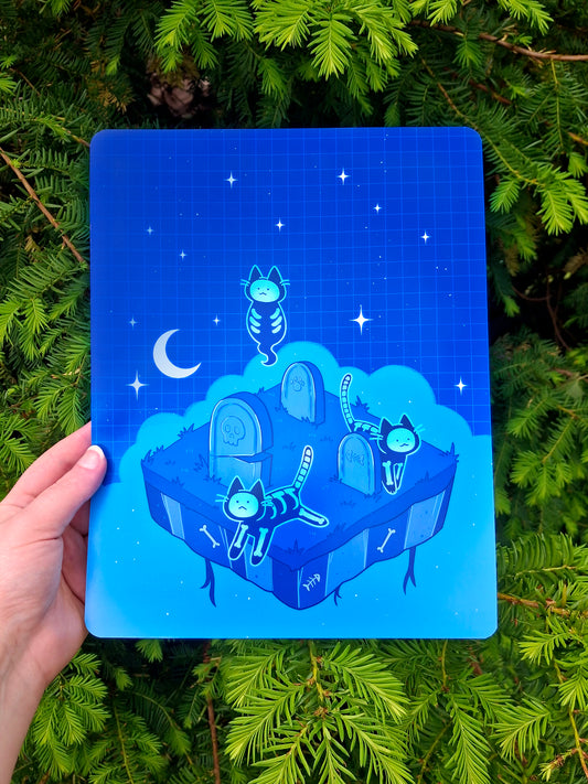 Night of the Living Meows Art Print (8.5x11)