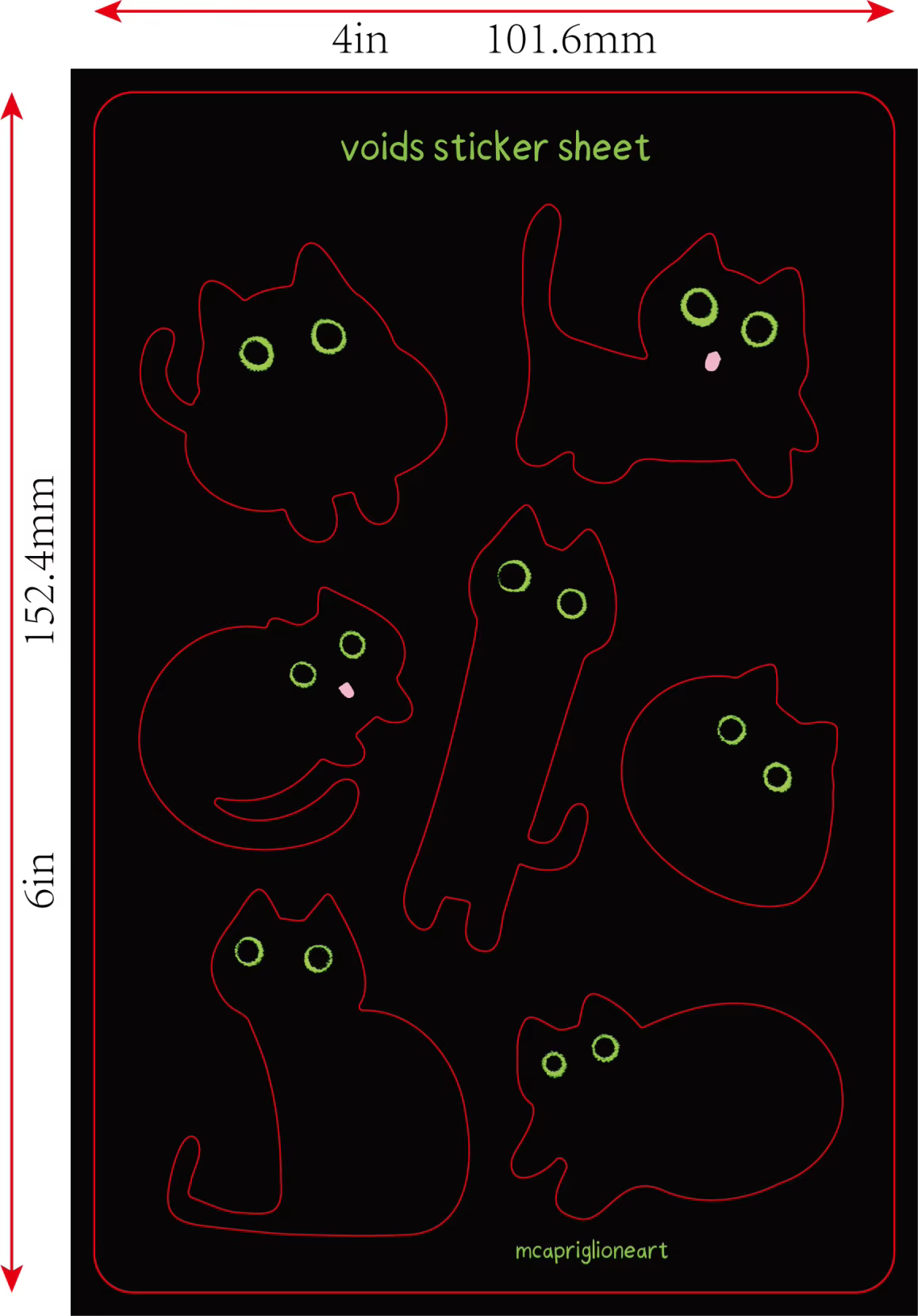 Void Cat Sticker Sheet