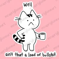 Bullsh*t Cat Sticker (Censor Available)