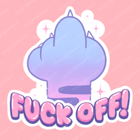 F*CK OFF Paw Sticker