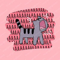AAAAAA Screaming Cat Sticker