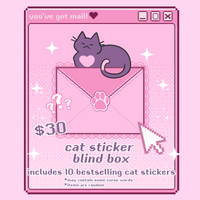 Cat Sticker Blind Box (10 Mystery Stickers)