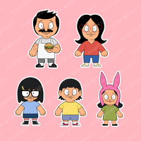 Burger Family Stickers