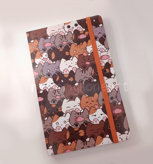 Cat Pattern Dotted Journal