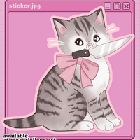 Kitten With a Knife Sticker