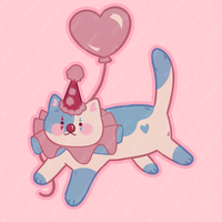 Clown Cat Sticker