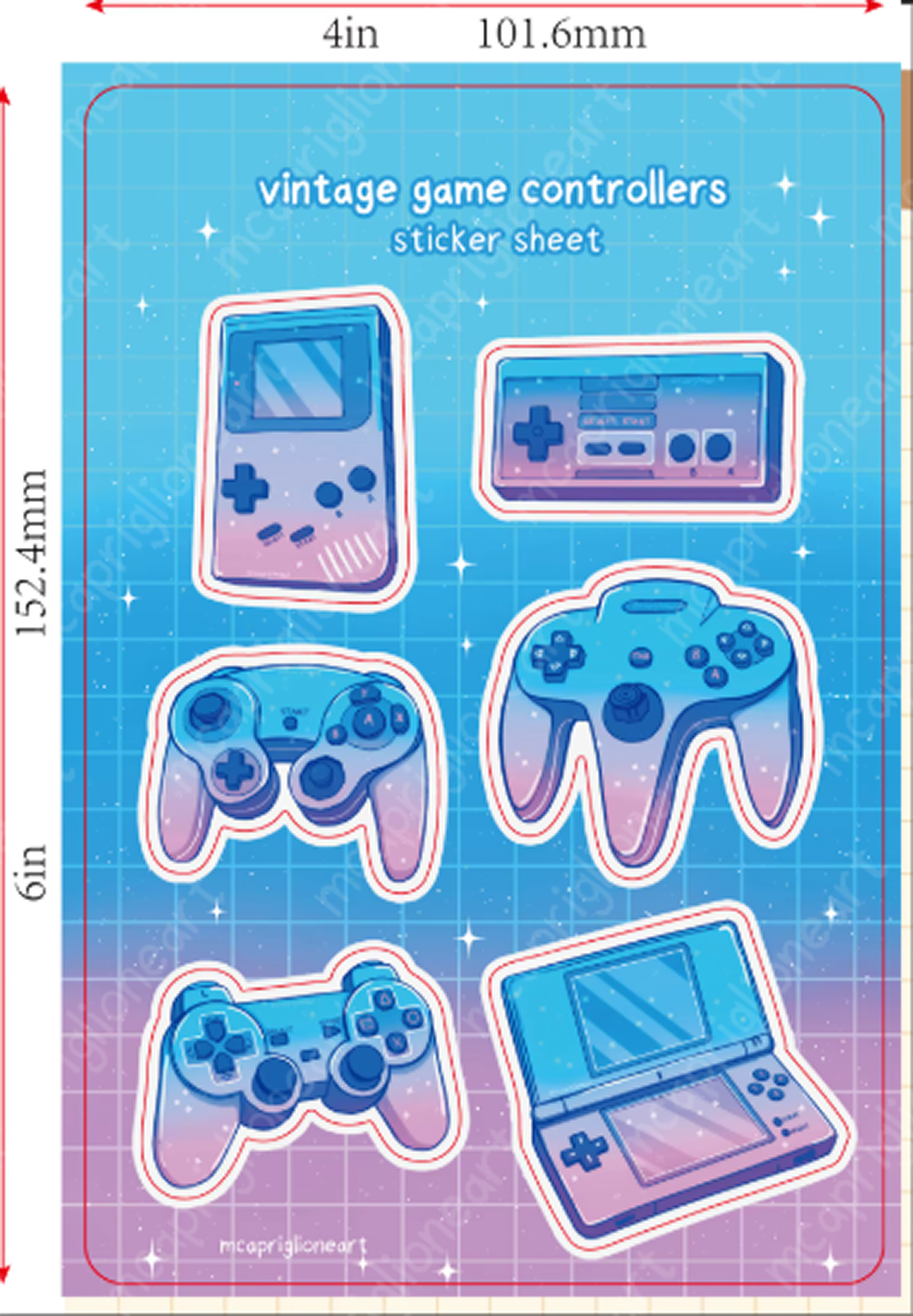 (PRE-ORDER) Vintage Game Controllers Sticker Sheet