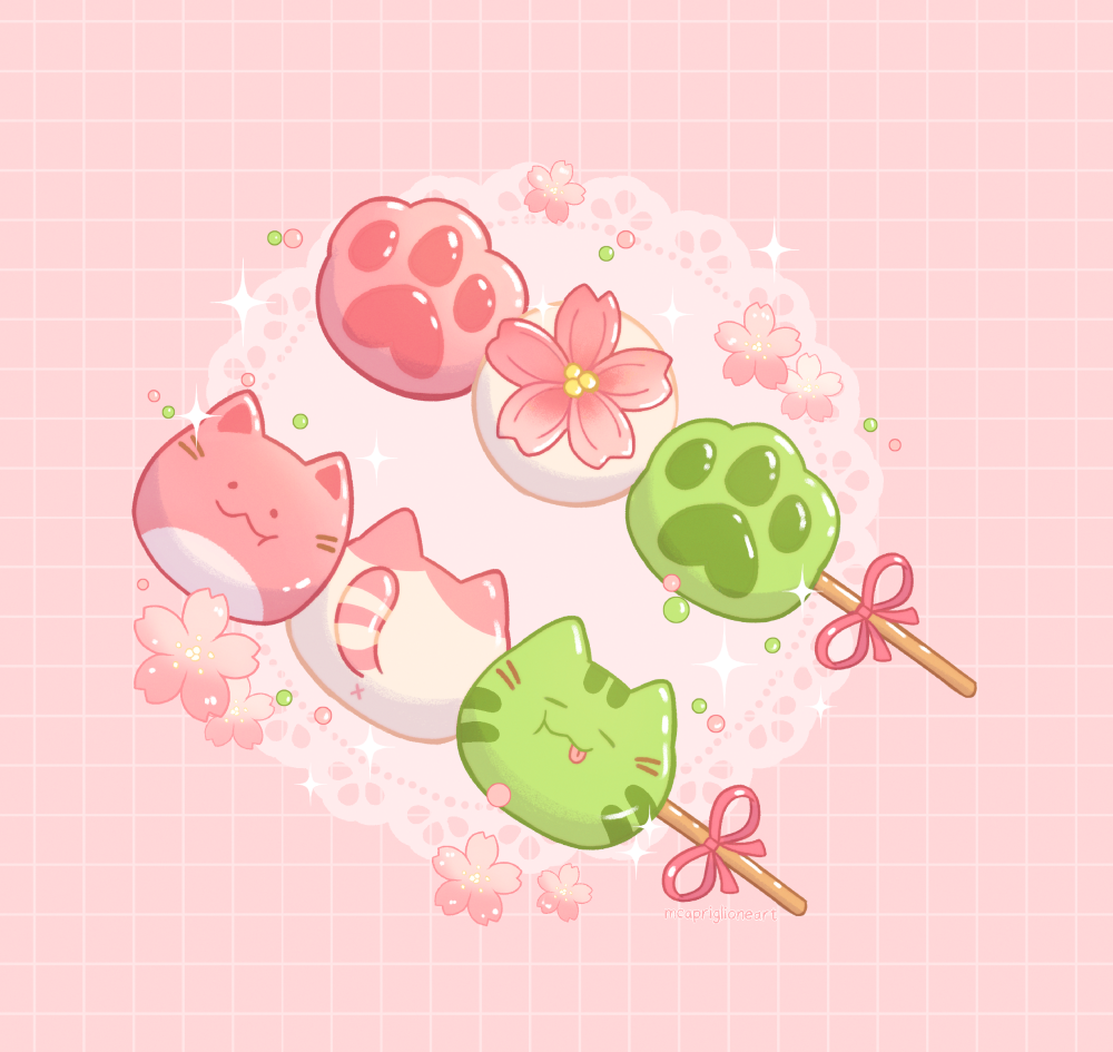 Dango Cat Print