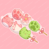 Dango Cat Sticker