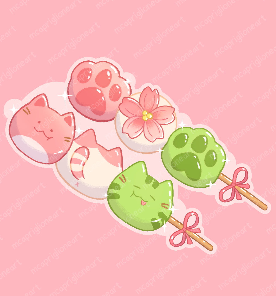 Dango Cat Sticker