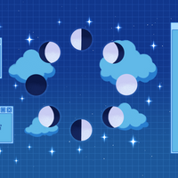 Dreamy Celestial Phases XL Desk Mat