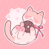 Donut Cat Sticker