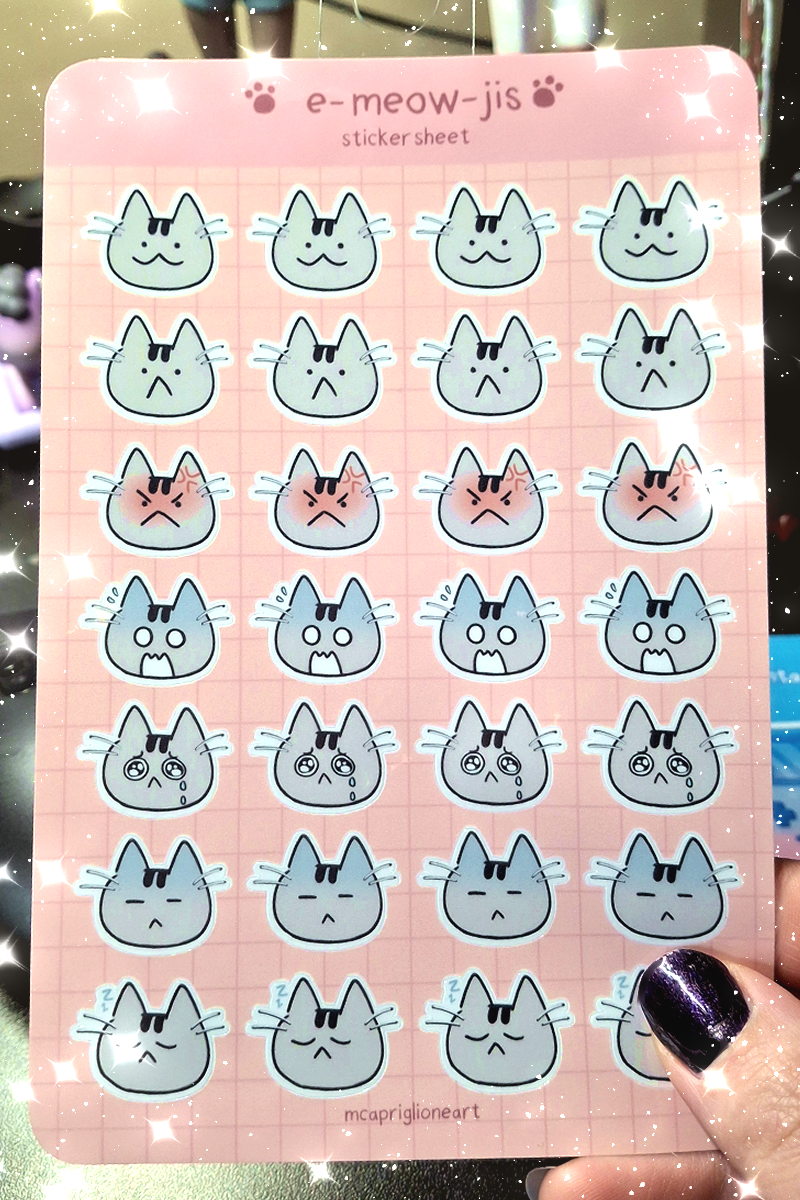 (PRE-ORDER) E-Meow-ji Sticker Sheet