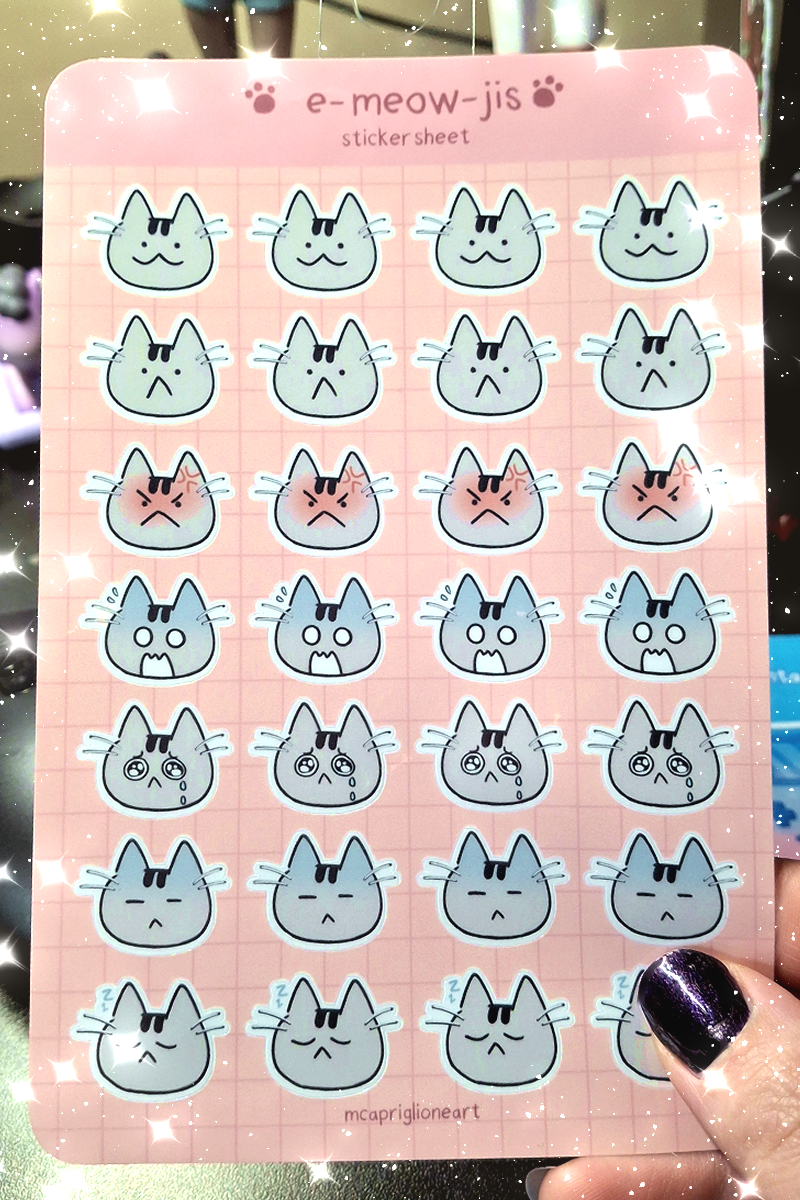 E-Meow-ji Sticker Sheet