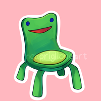 Froggy Chair Sticker