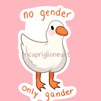 No Gender Only Gander Sticker