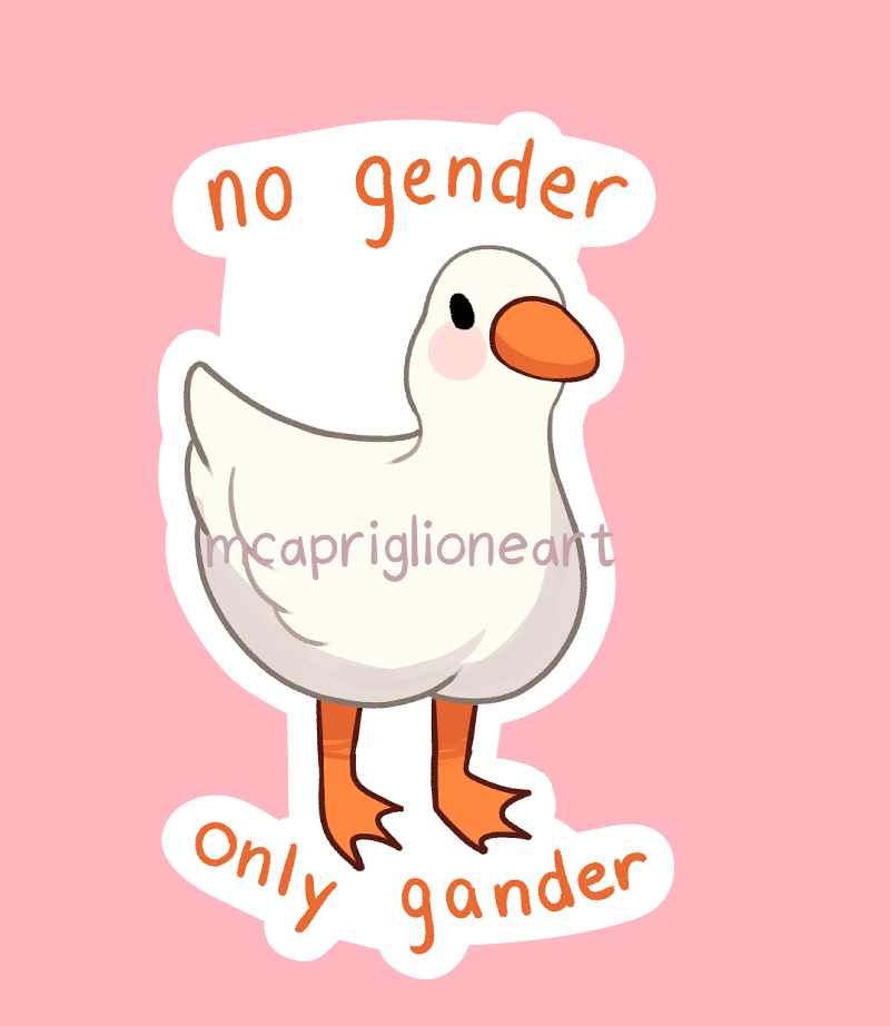 No Gender Only Gander Sticker