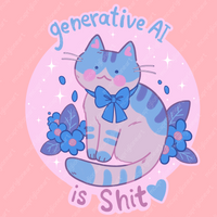 Gen AI is Sh*t Cat Sticker