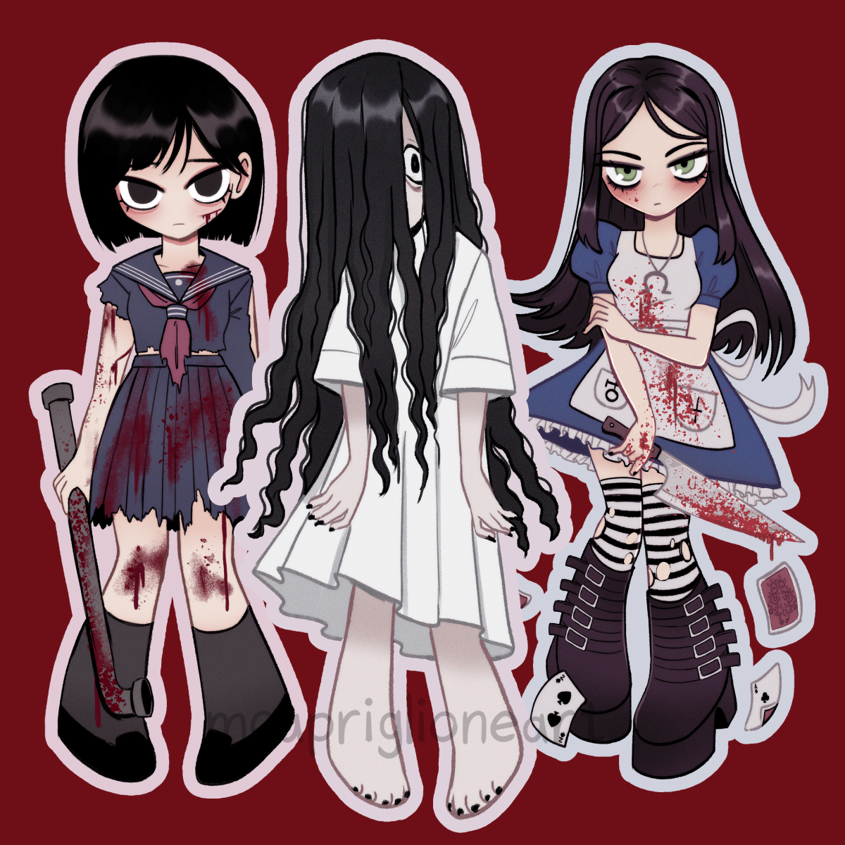 Girls of Horror Stickers