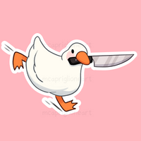 Goose Knife Sticker
