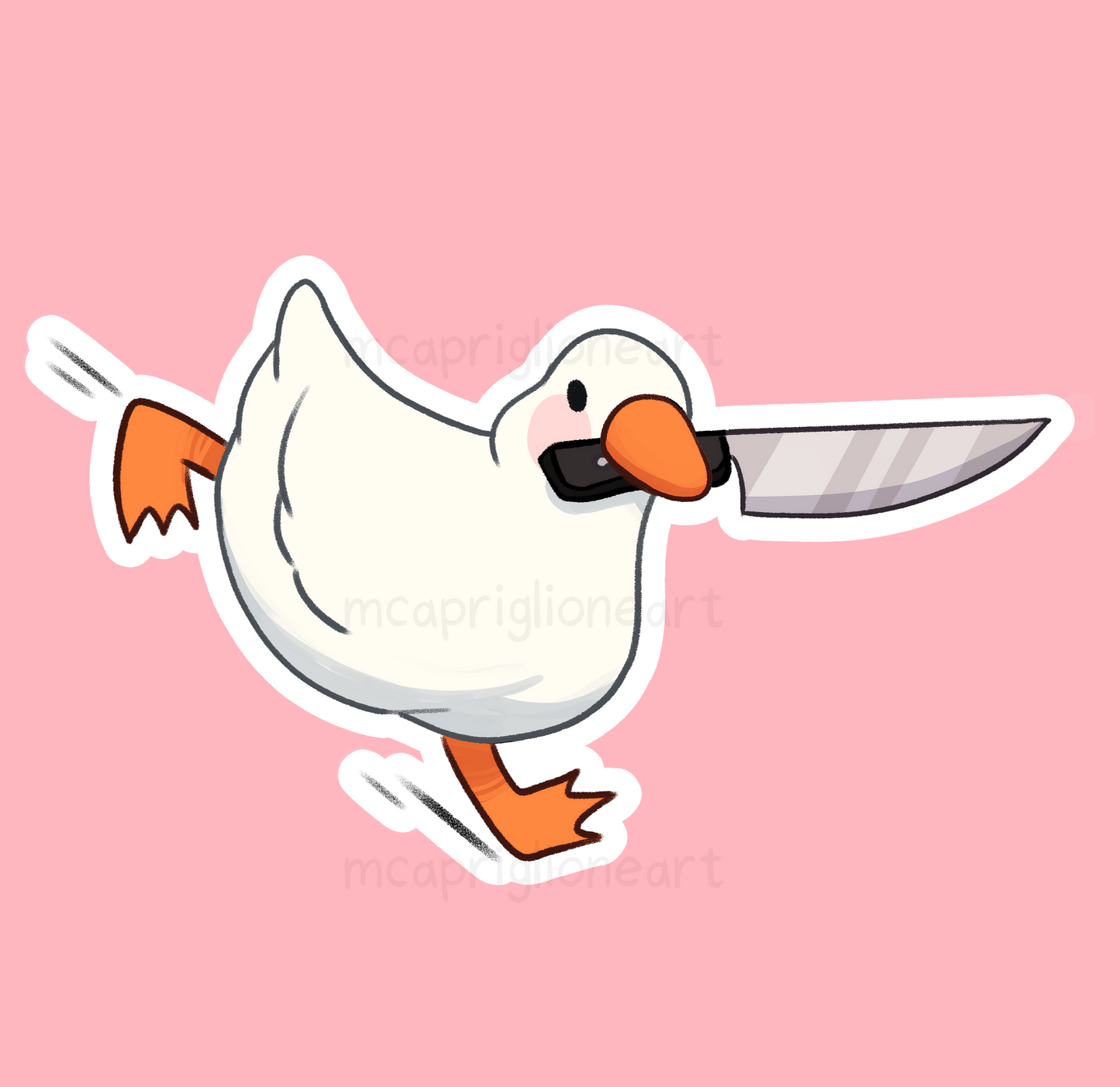 Goose Knife Sticker