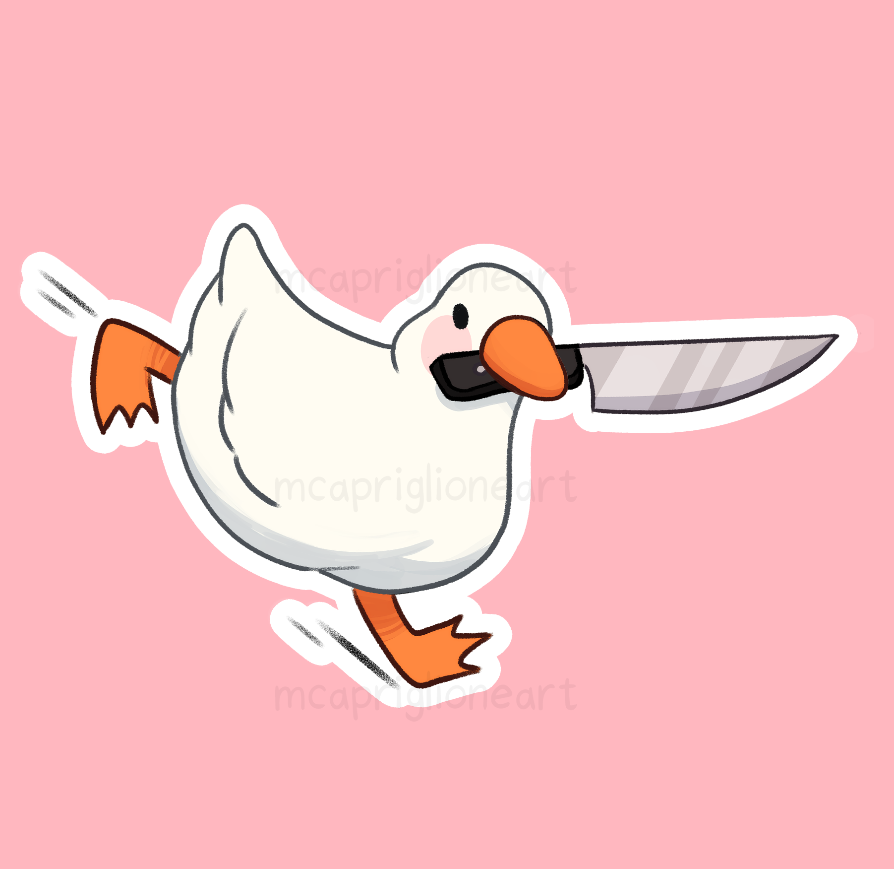 Goose Knife Sticker