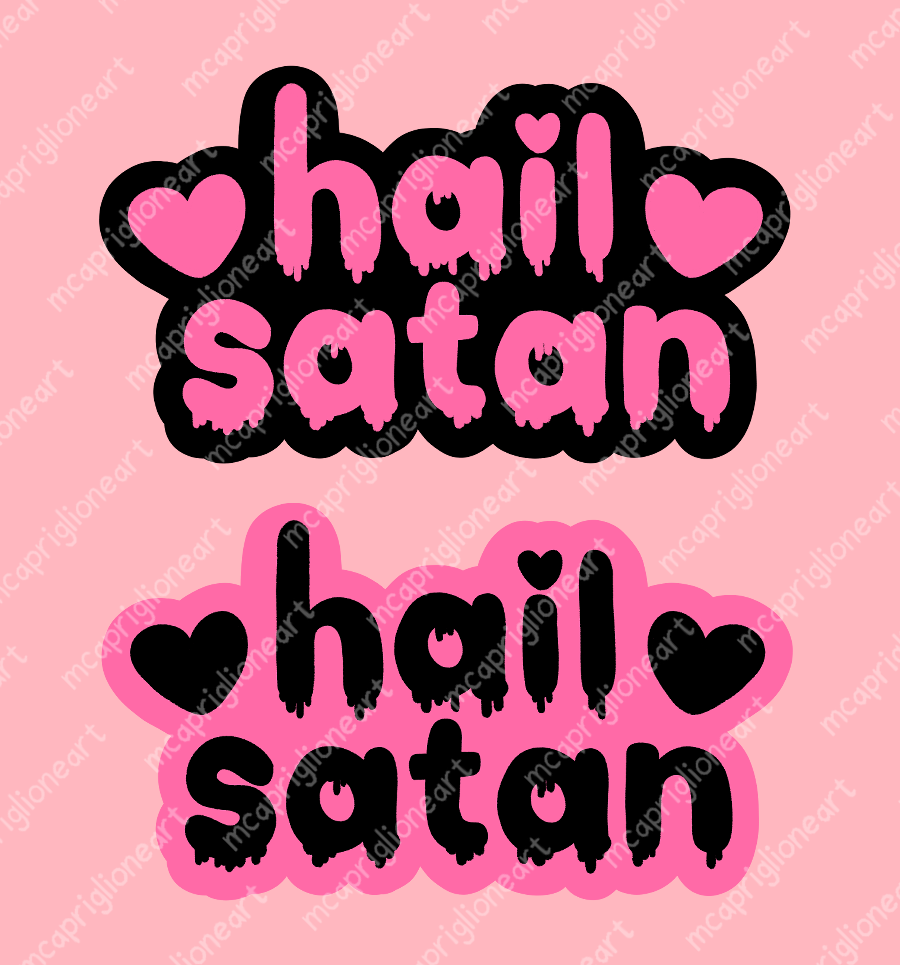 Hail Satan Stickers