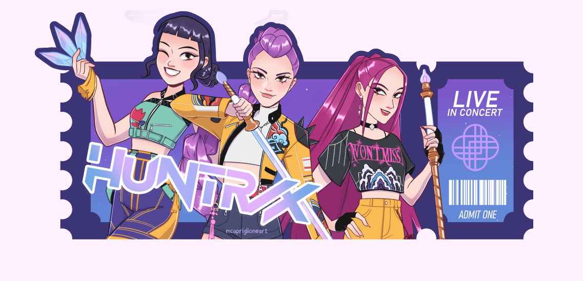 KPop Demon Hunters Huntrix Print 11x17 (NON GOLD FOIL)