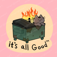 It's All Good Cat Sticker